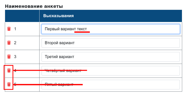 Редактирование результата работы по алгоритму